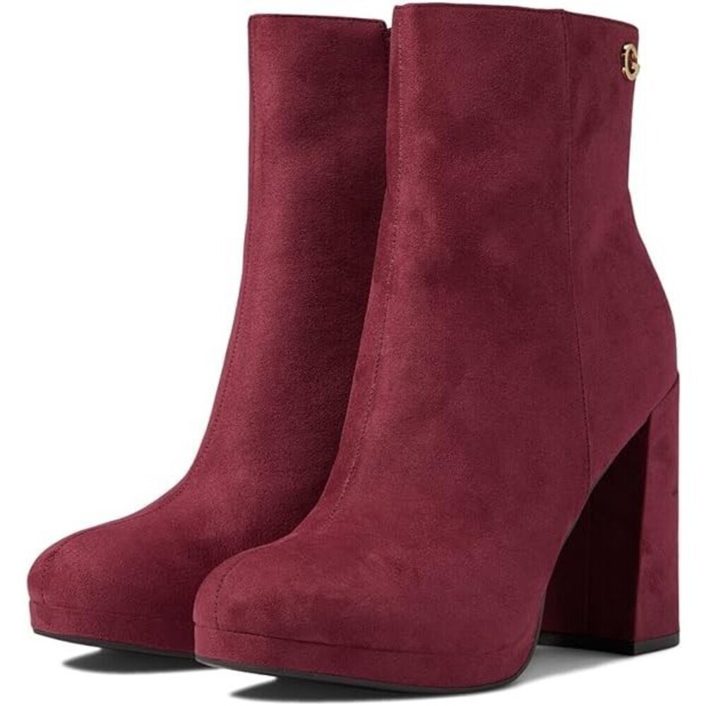 GBG Los Angeles Deona Boots Women's US 6.5 Red Block Heel Ankle Booties JOBB1820